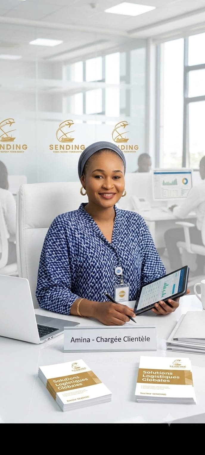 Portrait d'Amina Lambert, chargée de clientèle chez SENDING